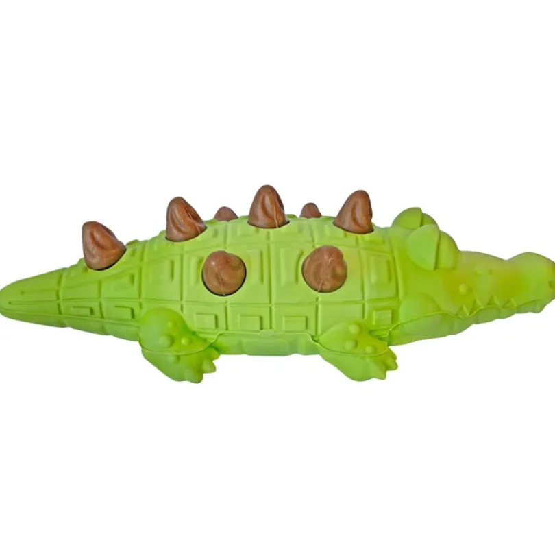 Natura Nourish Treatricks Treat Cocodrilo Juguete con premios sabor pollo para perros