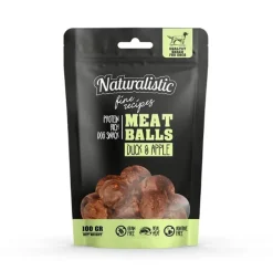 Naturalistic Dog Premium Meat Balls Duck & Apple 100gr