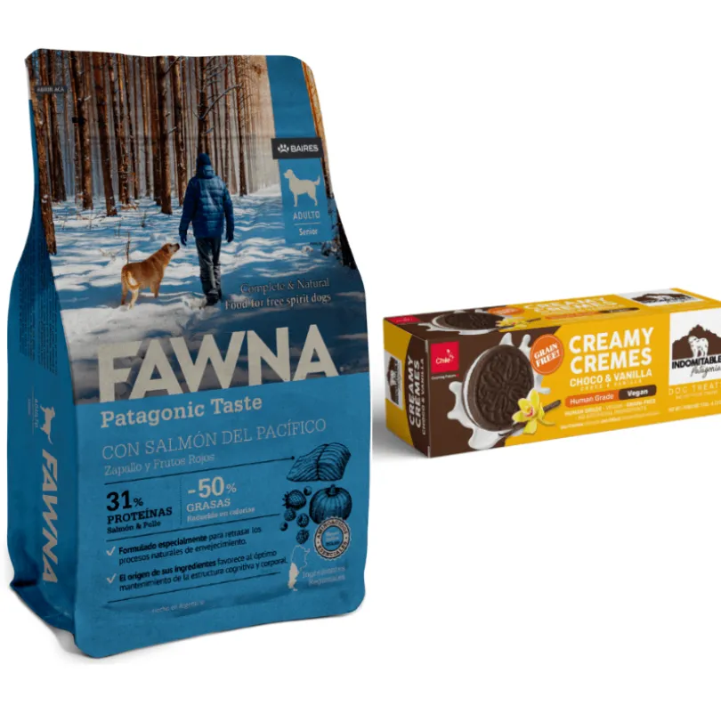 Pack Especial: Fawna Senior 3kg + Galletas Vainilla Indomitable de Regalo