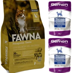 Pack Gato Urinario Fawna 7,5kg + 2 Pouch Gemon Gato Esterilizado Regalo
