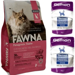 Pack Premium Plus Gato Esterilizado Fawna 3kg + 2 Pouch de Regalo