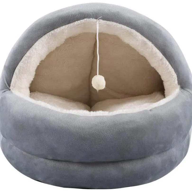 Pawise Cama Iglú Color Gris para Gatos