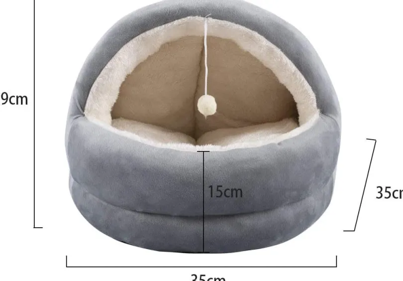 Pawise Cama Iglú Color Gris para Gatos