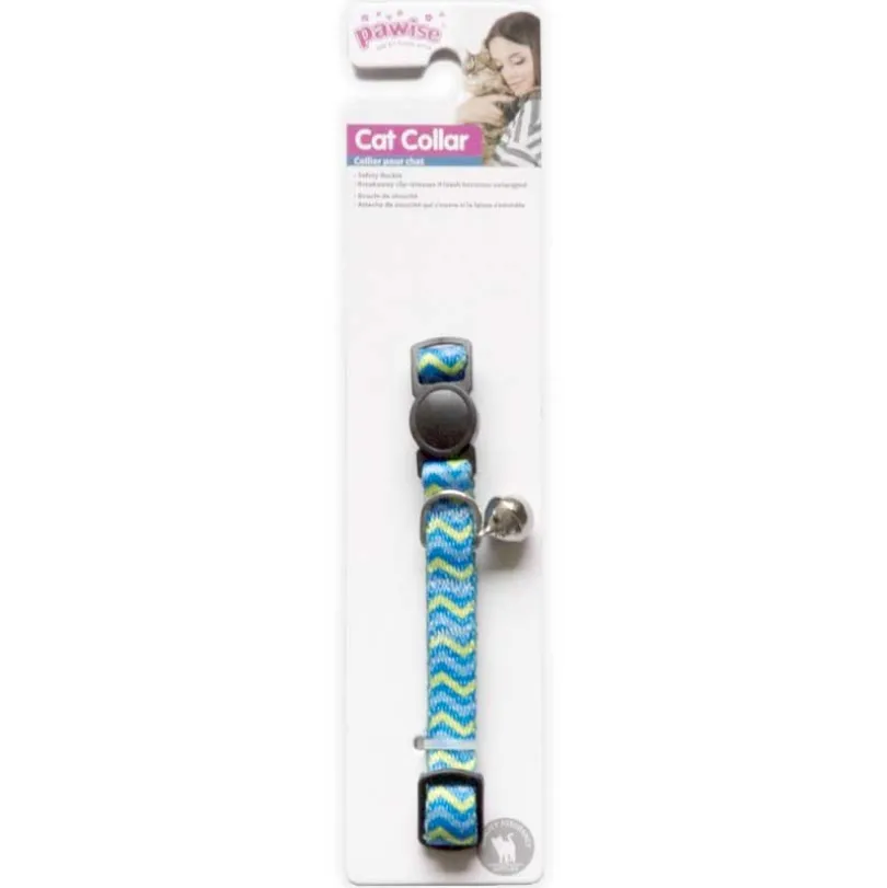 Pawise Collar Gato Color Azul con Ondas