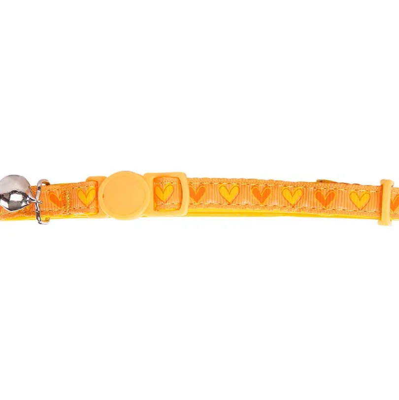 Pawise Collar Gato Color Amarillo y Corazones