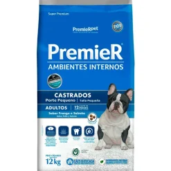 PremieR dog adulto Ambientes Interiores Castrados pollo y salmón 12kg