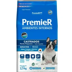 PremieR dog adulto Ambientes Interiores Castrados pollo y salmón 2,5kg