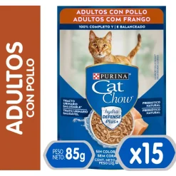 Purina Cat Chow Hydro Adultos Pollo 85gr PACK 15 Unidades