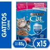 Purina Cat Chow Hydro Gatitos Carne 85gr PACK 15 Unidades