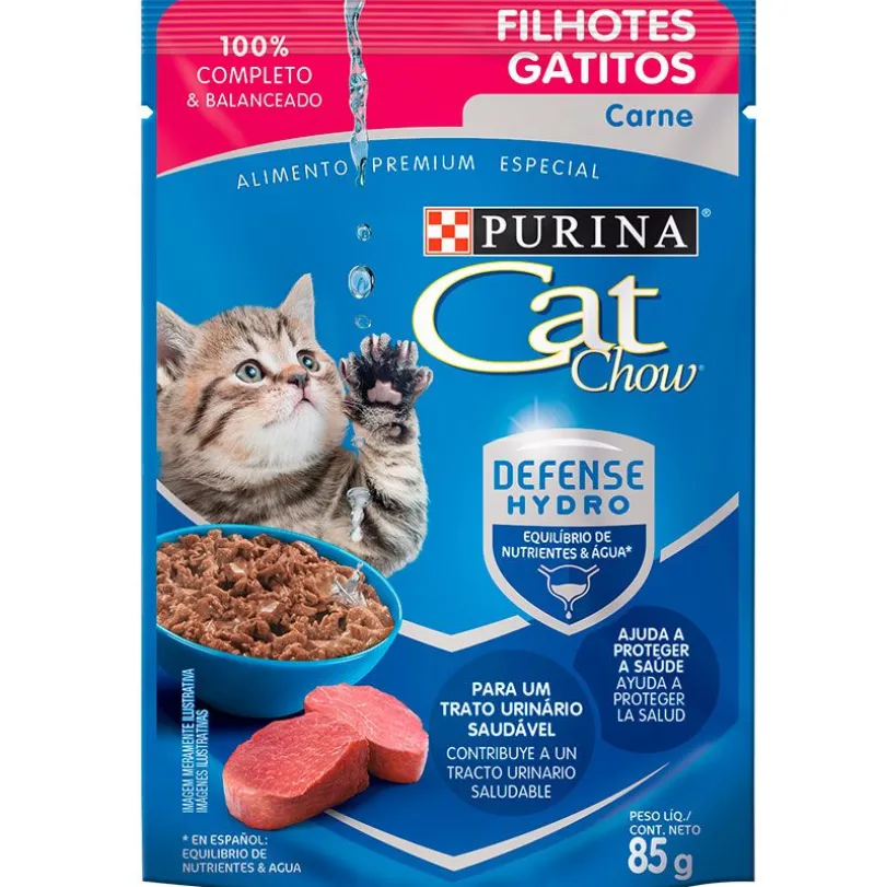 Purina Cat Chow Hydro Gatitos Carne 85gr