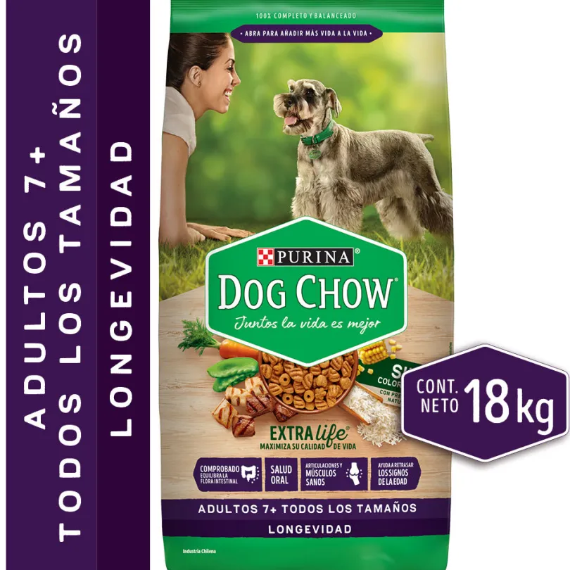 Purina Dog Chow Adultos 7+ Longevidad 18kg