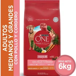 PURINA® ONE® Adulto Mediano y Grande Pollo y Cordero 6kg