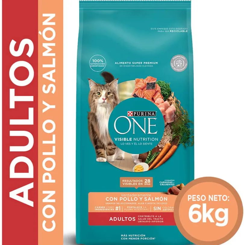 PURINA® ONE® Adulto Pollo y Salmón 6kg