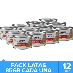 Purina Pro Plan Lata Gato Adulto Pack 12 Unidades
