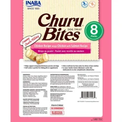 Snack Ciao Churu Dog Bites Pack 8 unidades Wraps de Pollo con Salmón