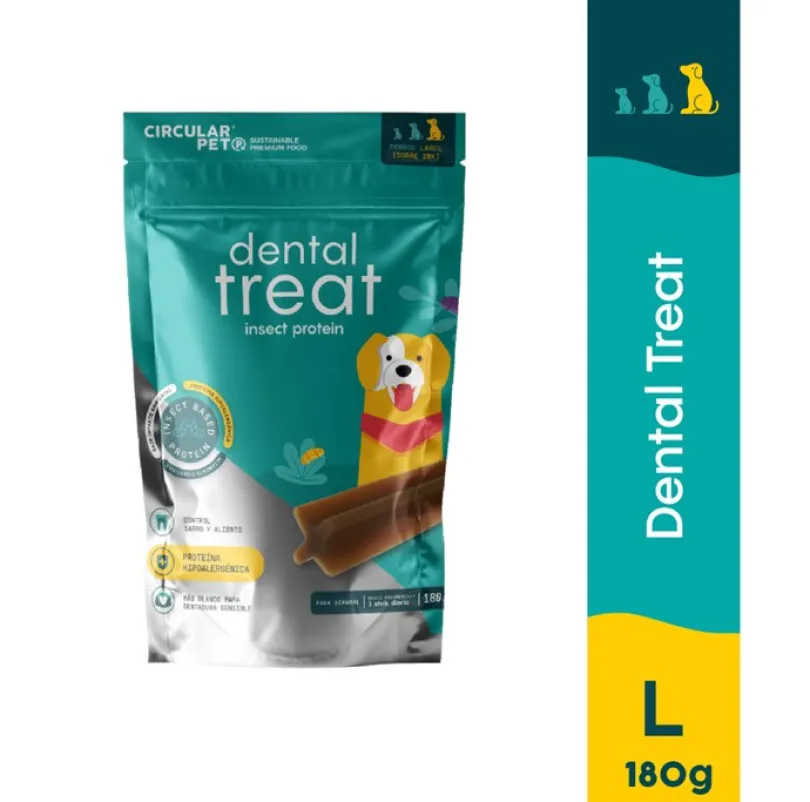 SNACK CIRCULAR PET PARA PERRO DENTAL TREAT PROTEINA INSECTOS