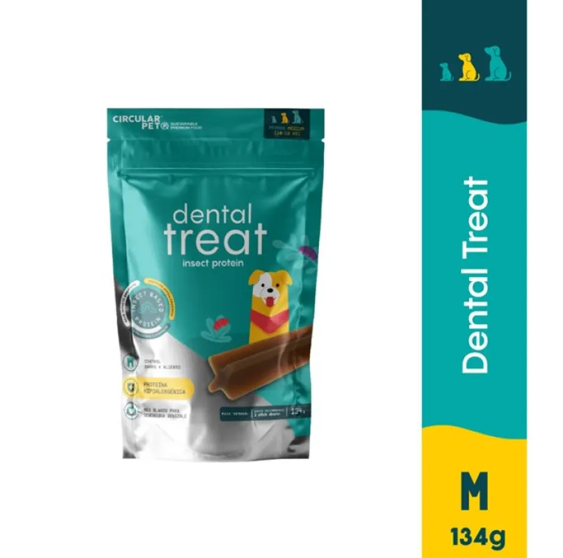 SNACK CIRCULAR PET PARA PERRO DENTAL TREAT PROTEINA INSECTOS