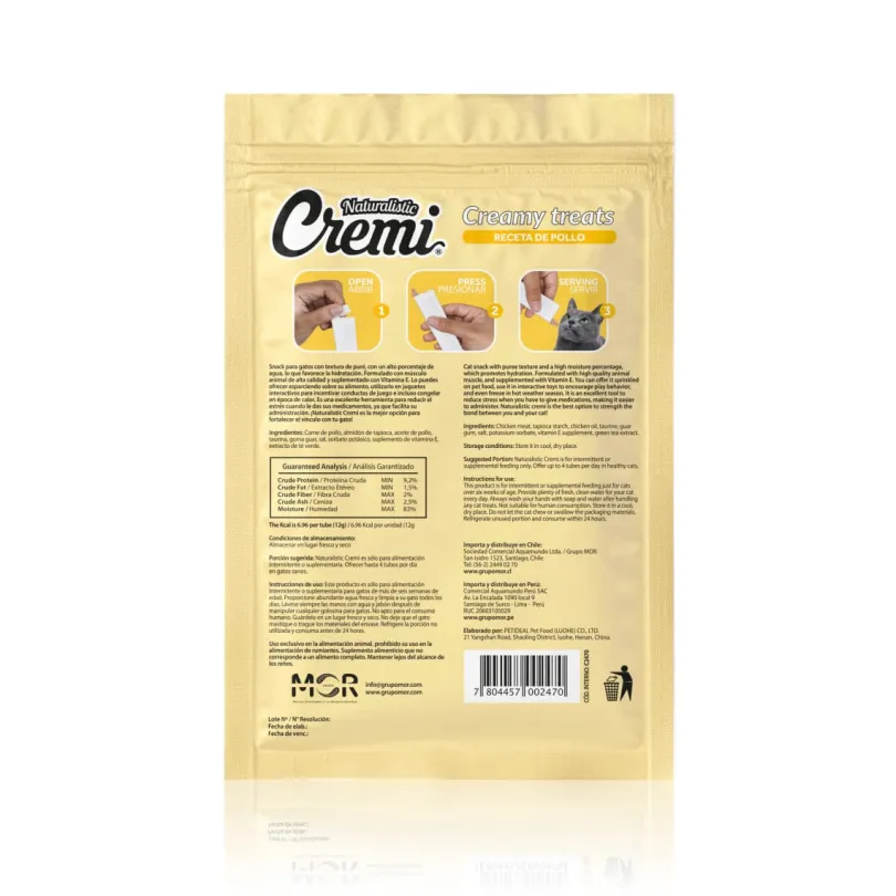SNACK GATO NATURALISTIC CREMI POLLO 60 GRS