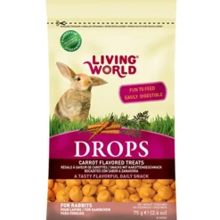 Snack Living World Drops Conejos 75gr sabor zanahoria