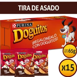 Snacks para perros DOGUITOS® Tira de Asado 65gr Pack 15 Unidades