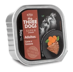 Three Dogs Pate de Carne y Zanahoria Perros Adultos 150gr