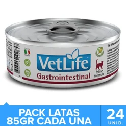 Vet Life Cat Gastro Intestinal Lata 85gr Pack 24 Unidades