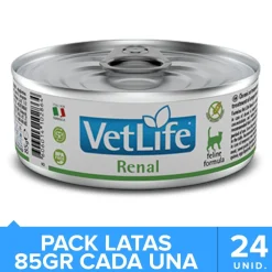 Vet Life Cat Renal Lata 85gr PACK 24 Unidades