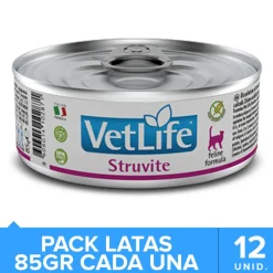 Vet Life Cat Urinary Struvite Lata 85gr Pack 12 Unidades