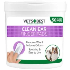 Vet’s Best Clean Ear Finger Pads 50 unidades
