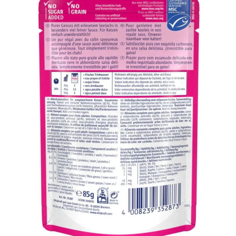 Vitakraft Cat Snack Poesi Delice Sabor Pescado 85gr PACK 23 Unidades