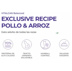 Vitalcan Balanced Gato Adulto High Protein 7,5Kg