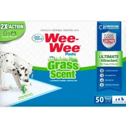 wee-wee four paws grass scent pads 50 un