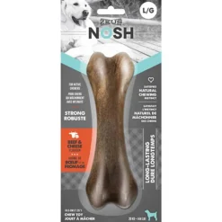 Zeus Nosh Hueso Duro para perros con Sabor a Carne y Queso